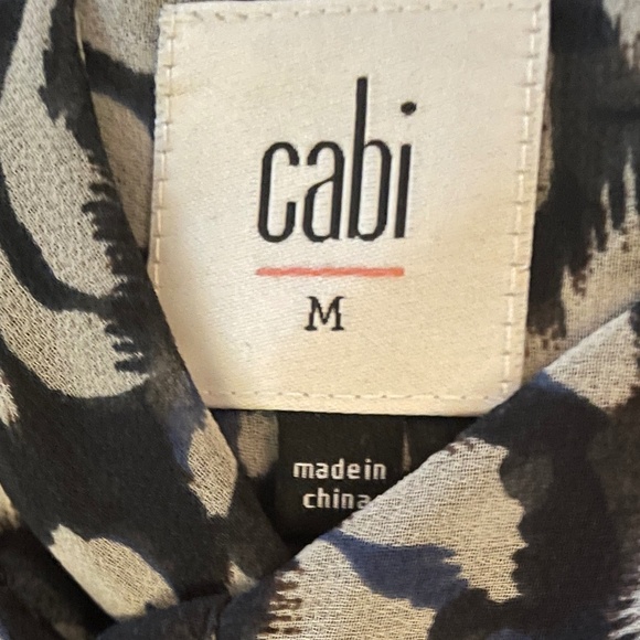 CAbi Purr Animal Print Cami Style 5362 Size Medium‎ Blue and White - Picture 5 of 8